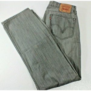 Levi 505 Straight Leg Regular Fit Faded Gray Denim